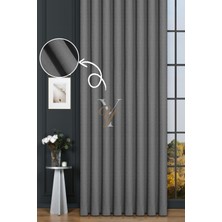 Yunilla Keten Fon Perde V-4018 Açık Antrasit