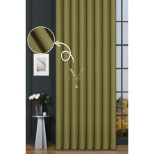 Yunilla Keten Fon Perde V-4024 Fıstık Yeşili