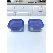 Paşabahçe Buzdolabı  Saklama Kabı Silikon Vakumlu  Kase Kilitli Cam Saklama Kabı 2 Adet Kahvaltılık Kase