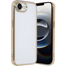 iPhone 16E Kılıf Lensli Silikon - Gold
