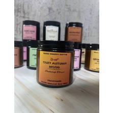 Merz Design Decor Amber Cam Kavanozda Balkabağı Tarçın Kokulu Doğal Bitkisel İçerikli Soya Wax Mum