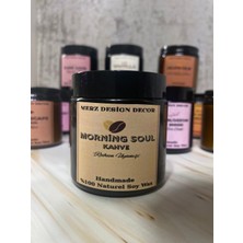Merz Design Decor Amber Cam Kavanozda Kahve Kokulu Doğal Bitkisel İçerikli Soya Wax Mum