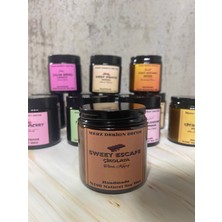 Merz Design Decor Amber Cam Kavanozda Çikolata Kokulu Doğal Bitkisel İçerikli Soya Wax Mum