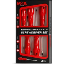 Storemax 7 Parça Tornavida Seti, Yıldız ve Düz Uçlu, Ergonomik Saplı, Manyetik Uçlu, Çelik Malzeme, Ev ve Atölye Kullanımı Için, Farklı Boyutlarda, 5 Adet Yıldız, 2 Adet Düz Tornavida Takımı