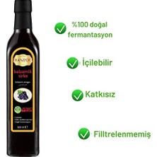 Storemax Hanzade Bitkisel Balzamik Sirke 500 ml x 3 Adet Doğal Fermantasyon Içilebilir Katkısız Cam Şişe