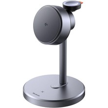 Storemax CH-2462 3in1 15W Magq Qi2 Kablosuz Şarj Standı Siyah