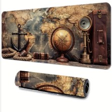 Sge Teknoloji 90X40 cm Denizci Haritası Tasarımı Kaydırmaz Taban Speed Yüzey Oyuncu Mouse Pad Gaming