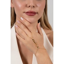 Söğütlü Silver 925 Ayar Gümüş Şahmeran Altın Yaldızlı Zirkon Taşlı Pullu Şahmeran SGTL13176GOLD