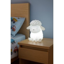 LayerForge Sevimli Kuzu Gece Lambası Kablolu LED Çocuk Odası Aydınlatma Uyku Arkadaşı Kuzu Lambası Çevre Dostu Pla