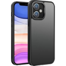 CoverZone Redmi 9A ile Uyumlu Köşe Korumalı Buzlu Saydam Metal Koruma Çerçeveli Kamera Korumalı Kılıf
