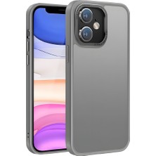 CoverZone Redmi 9 ile Uyumlu Köşe Korumalı Buzlu Saydam Metal Koruma Çerçeveli Kamera Korumalı Kılıf
