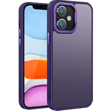 CoverZone Redmi Note 8 Pro ile Uyumlu Köşe Korumalı Buzlu Saydam Metal Koruma Çerçeveli Kamera Korumalı Kılıf