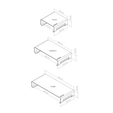 Storemax Prexua Riser Masaüstü Monitör Standı - Monitör Yükseltici (Siyah, Large)