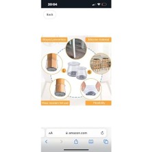 Storemax 36 Adet (2cm - 2,5 Cm) Keçeli Silikon Yarı Saydam Mobilya Kaydırmaz Zemin Koruyucu,beyax