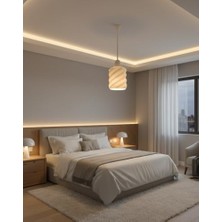 Storemax Modern Spiral Tasarım Sarkıt Tavan Avizesi - Yüksek Kaliteli Minimalist Beyaz Sarkıt Lamba - Ev, Mutfak, Oturma Odası, Çocuk Odası Ofis ve Iş Yerleri Için Ideal Tak Kullan