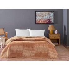 Storemax Ziggy DESENLI%100 Pamuk Pamuk Battaniye, Taba, Çift Kişilik