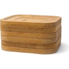 Storemax Bambu Kare Çay Tabağı Bardak Altlığı 6'lı Set | Dekoratif ve Doğal Bambu Altlık – Şık ve Dayanıklı Tasarım (10CM x 10CM)