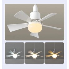 Storemax 82 Watt Vantilatör 3 Kademe Hız Dimmerli 3 Renk LED Işık Karayel Kumandalı Fan Torch LED Ampul