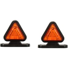  fr üçgen takoz lamba 18 ledli 6,5cm sarı kırmızı