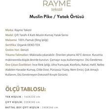 Storemax Tekstil - Müslin Pike Tek Kişilik, 100% Pamuk 4 Katlı Kaliteli Müslin Yatak Örtüsü, Dekoratif Şık Yumuşak Hafif Yazlık Pike (, Tek Kişilik 160X220 Cm)