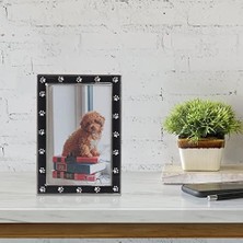 Storemax 4x6 Gümüş Metal ve Siyah Resim Çerçevesi, Pençe Baskı Tasarımı