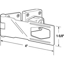 Storemax U 9951 Anahtarlı Hasp Kilidi - Küçük Kapılar, Dolaplar ve Daha Fazlası Için Döner Düğme Anahtarlı Kilitleme Haspı, 4" x 1-5/8", Çelik, Krom Kaplama (Tekli Paket)