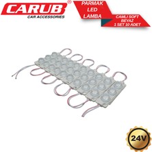  carup parmak lamba 24c camlı 10lu set beyaz