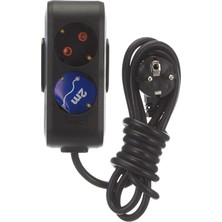 Storemax Multi-Let Siyah Ikili Priz Top Kablolu Çocuk Korumalı 2 mt