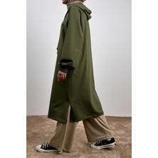 Ande Tesettür Classic Uzun Tunik - Haki Yeşil