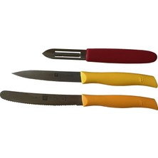 Storemax Grip Bıçak Seti, Paslanmaz Çelik, 3 Parça