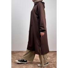 Ande Tesettür Classic Uzun Tunik - Acı Kahve