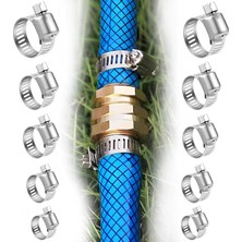 Storemax 10 Parça Hortum Kelepçesi Seti | 5 Farklı Boy (8-27 Mm) | Paslanmaz/çelik Kelepçeler | Su, Hava, Yağ Hatları Için Ayarlanabilir Hortum Kelepçesi