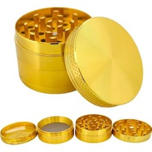 Storemax Grınder Parçalayıcı Metal Baharat Öğütücü Herb Spice 4 Katmanlı 40MM / 50MM / 63MM (Gold, 50MM), ETG-40M-SYH