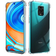 Ennar Xiaomi Redmi Note 9s Uyumlu Darbeye Dayanıklı Köşe Korumalı Kılıf Anti Şok Şeffaf Kapak