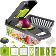 Storemax Sebze Kesici, 13'ü 1 Arada Profesyonel Çok Fonksiyonlu Sebze Dilimleyici Mandolin, Kesme Için 7 Farklı Bıçak, Izgara Paslanmaz Çelik Bıçak, Temizlenmesi