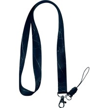 Storemax Siyah Mermer Boyun Ipi Telefon Askısı Lanyard