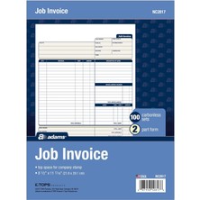 Storemax Iş Faturası Formları, 2 Bölümlü Karbonsuz, Servis ve Onarım Faturalandırması Için, Paket Başına 100 Set (NC2817), Beyaz, 20-1/2 x 25 cm