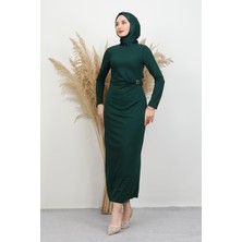 Beli Fiyonk Elbise Zümrüt