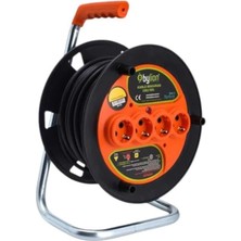 Storemax Metre Makaralı Uzatma Kablosu 3x2.5mm Ttr – 4 Prizli, IP20, Güç Göstergeli, Dayanıklı Dış Mekan ve Iç Mekan Kullanımı Için Seyyar Elektrik Kablosu