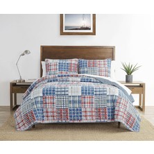 Storemax | Yorgan SETI-100, Ters Çevrilebilir, Tüm Sezon Yatak, Daha Fazla Yumuşaklık Için Önceden Yıkanmış, Pamuk, Mavi, Çift Kişilik