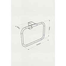 Storemax Banyo F1 Model Paslanmaz Krom Kare Havlu Asacağı, Havluluk, Havlu Askısı 5 Yıl Garantili