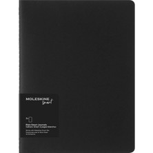 Storemax Smart Cahier Dergileri Beyaz Sayfalı 2'li Kayık Seti, + ile Uyumlu, Karton Kapak, Ekstra Geniş Format 19 x 25 Cm, Siyah, 120 Sayfa