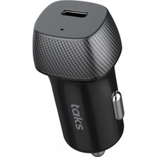 Storemax Taks CP01 30W Pd Usb-C Araç Hızlı Şarj Aleti +Usb-C-Usb-C 3A Kablo, Siyah 5CP01CS