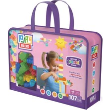 Storemax Pastel Yapı Blokları Seti, 107 Parça Pastel Renkli Büyük Bloklar, Yaratıcı Inşa Oyuncakları, +1 Yaş Erkek ve Kız Çocukları Için, Saklama Çantalı
