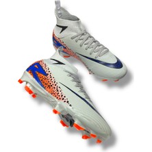 Laliga 610 Süperfly Yeni Model Özel Taban Çoraplı Krampon Gri Turuncu Desenli