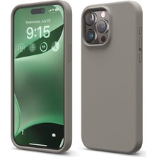 Storemax 14 Pro Max Uyumlu Özel Ipeksi Dokunuş Hissi Veren Içi Yumuşak Kadife Lansman Silikon Kılıf Kapak (Taş)