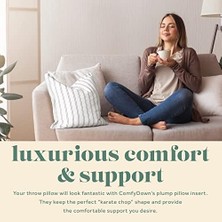 Storemax 16X24 Dekoratif Kırlent Içi, Kuş Tüyü ve Tüy DOLGUSU,%100 Pamuk Kılıf 233 Iplik Sayısı, Dikdörtgen Yastık Içi - Abd'de Üretilmiştir (2 Paket)