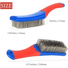 Storemax Tel Fırça, 2'li Paket Paslanmaz Çelik Ağır Hizmet Tipi Tel Fırça, Lastik Saplı Izgara Temizleme Fırçası, Pas ve Boya Temizleme Için Mükemmel, Demir Tencere ve Tavalar Için