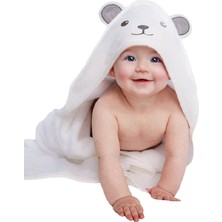 Storemax Pamuk Bambu Havlu Kundak - Ayıcık Kulak Desenli Havlusu - 75X75 cm