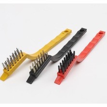 Storemax Çok Amaçlı Mini Tel Fırça 3'lü Set – Bakır, Demir ve Sert Plastik Uçlu Fırçalar | Yağ, Kir ve Pas Temizliği Için Etkili Araç, Ocak, Lavabo, Arası ve Araba Detaylı Temizlik Seti